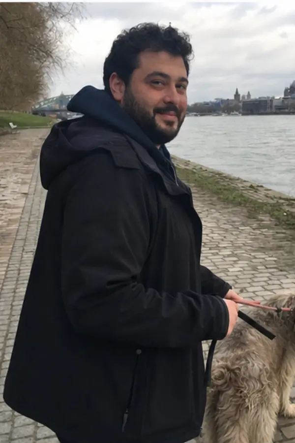 Cem walking a friend’s dog
