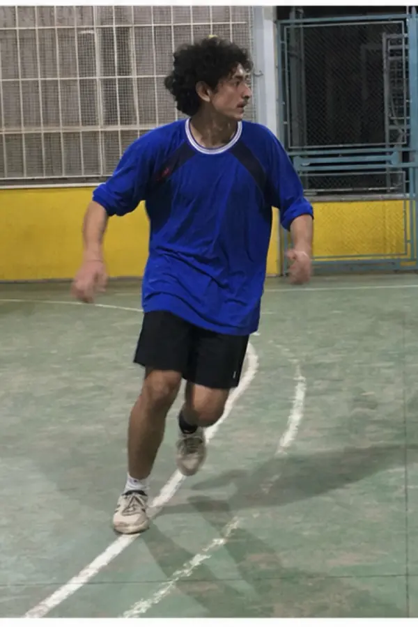 Elio playing football