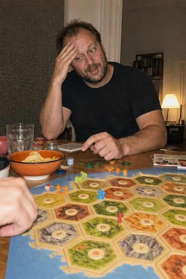 Jonas at board-game night
