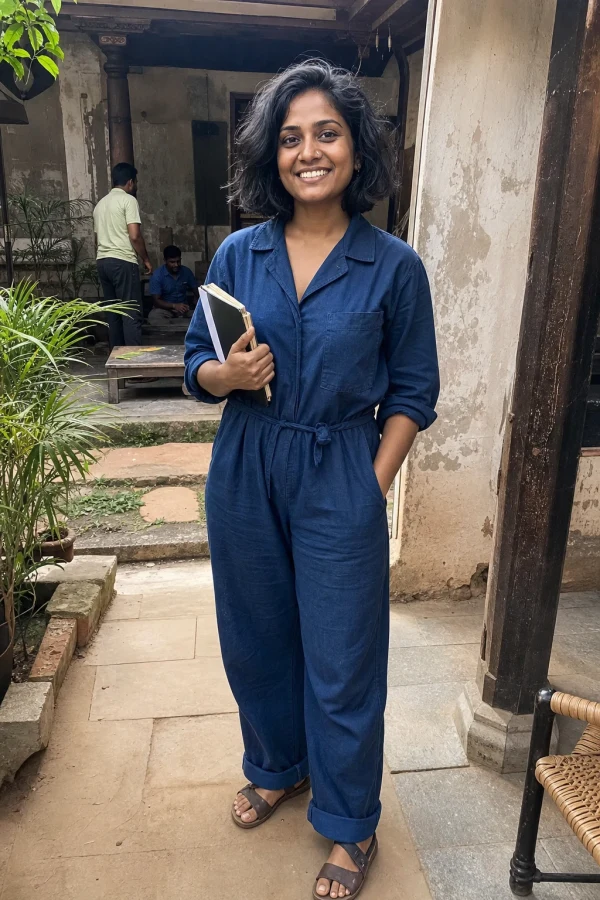 Kavya visiting a restored Bengaluru bungalow