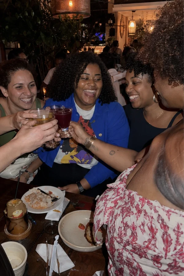 Marina at a birthday dinner