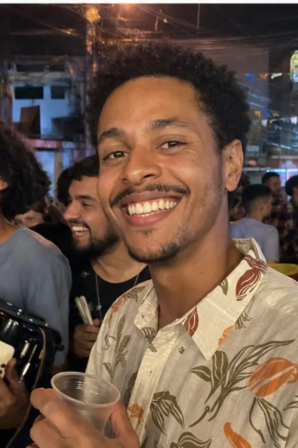 Rafael dancing at a street-food night